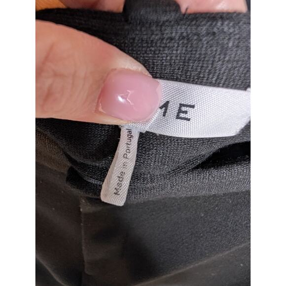 Frame Womens Black Stretch Slit Front Wide Flare Leg Classic Ponte Knit Pant 6 - Picture 10 of 11